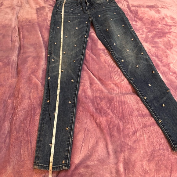 American Eagle Embroidered Star Pattern Hi-Rise Jegging Size 0 - Picture 8 of 11